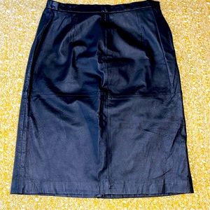 Jerry Lewis Leather Skirt. Zipper on hip